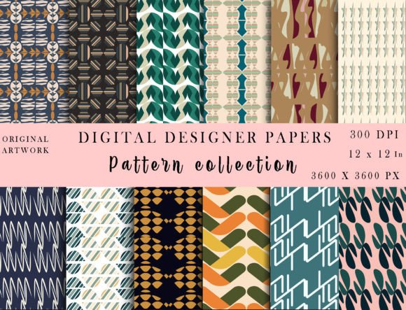 Art Deco Fans - Turquoise Patterns Set: Timeless Elegance, Thoughtfully Designed