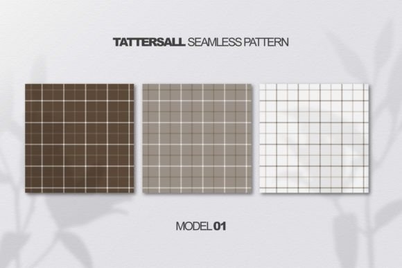 Brown Tattersall Seamless Patterns