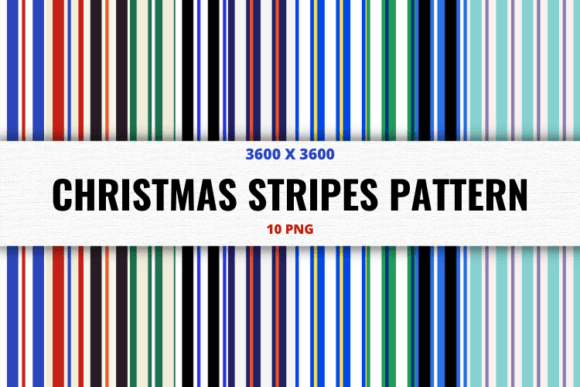 Christmas Stripes 10 Patterns