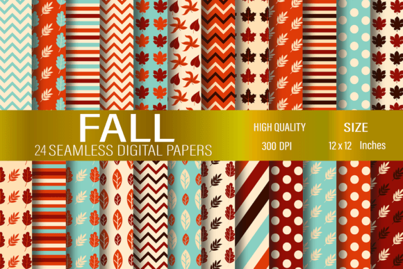 Fall Digital Papers Patterns: 24 Autumn Prints That Elevate Every Creative Project