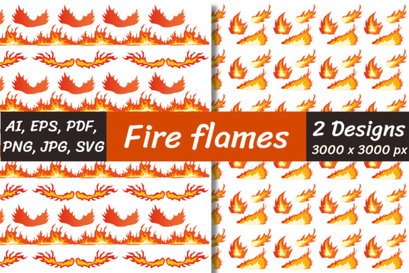 Fire Seamless Patterns: High-Quality Digital Papers for Real Projects