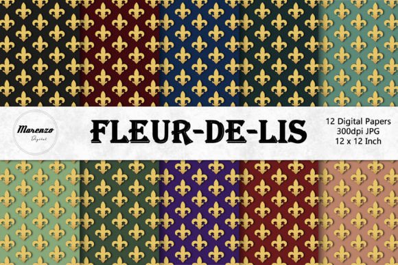 Fleur-De-Lis Seamless Patterns