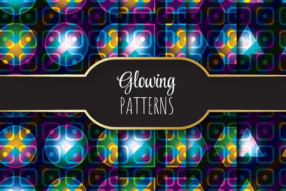 Glowing Patterns: Seamless Vector Designs for Real-World Creativity