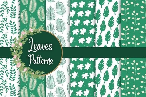 Green Leaves Patterns Digital Papers