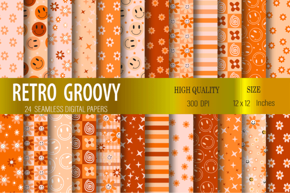 Groovy Digital Papers, Retro Patterns: Strategic Design Assets for Purpose-Driven Creators
