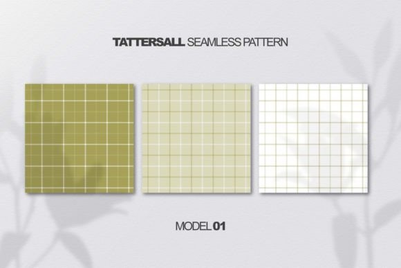 Light Green Tattersall Seamless Patterns