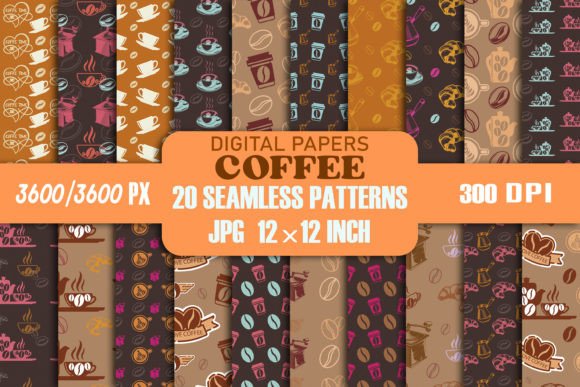 Seamless Coffee Patterns for Creative Projects