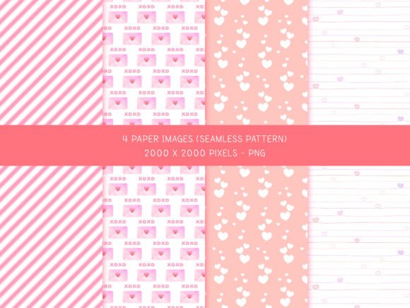 Valentine’s Love Patterns: Seamless Digital Paper for Creative Expression