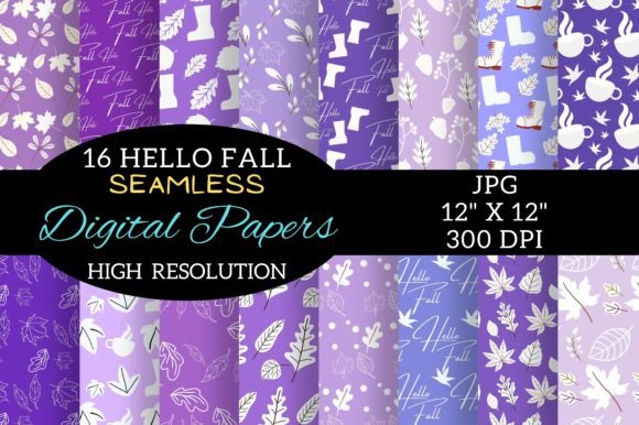 Violet Digital Paper Patterns Design