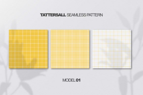 Yellow Tattersall Seamless Patterns